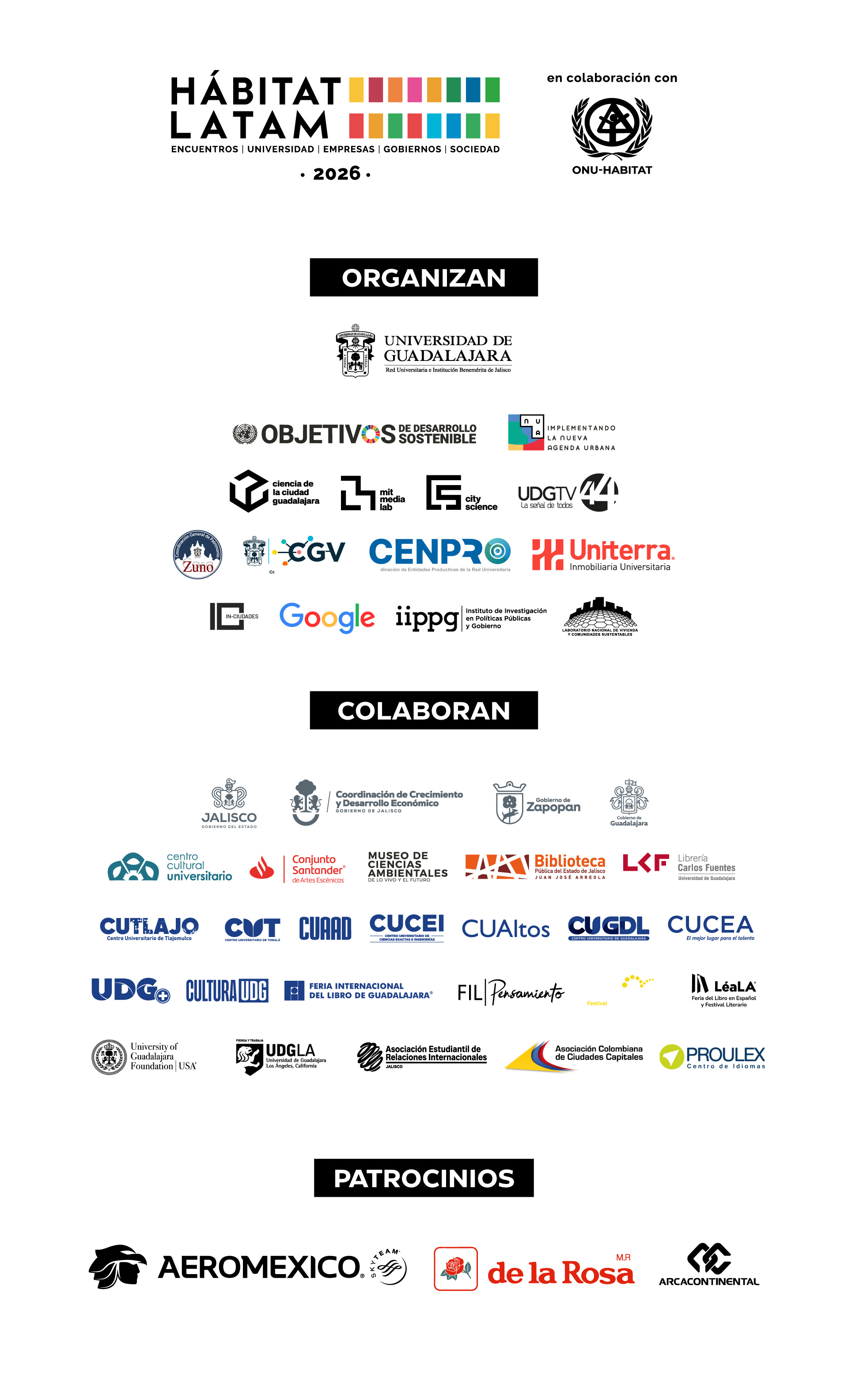 Organizaciones aliadas de Hábitat Latam 2026